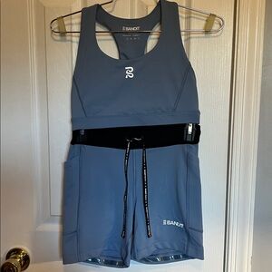 Bandit Running Stamina Bra and Shorts SET
Size Small, Light Blue